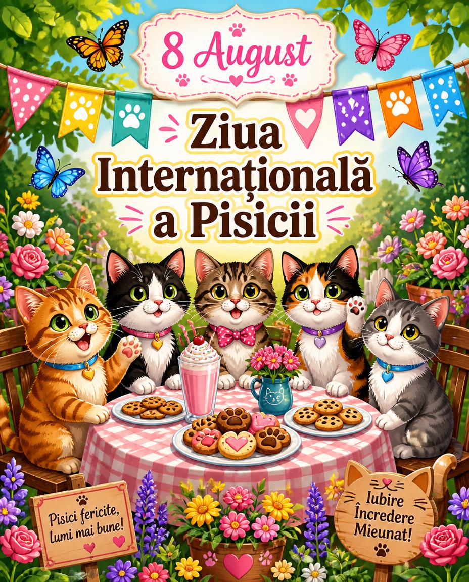 8 August Ziua Internațională a Pisicii