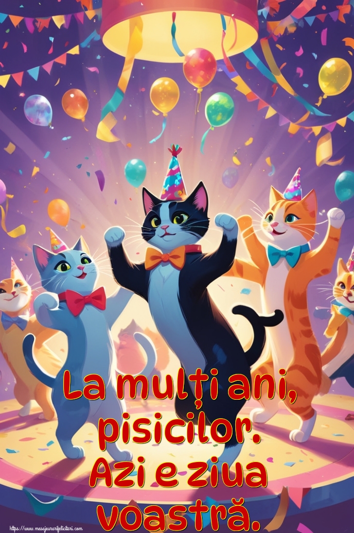 La mulți ani, pisicilor. Azi e ziua voastră.