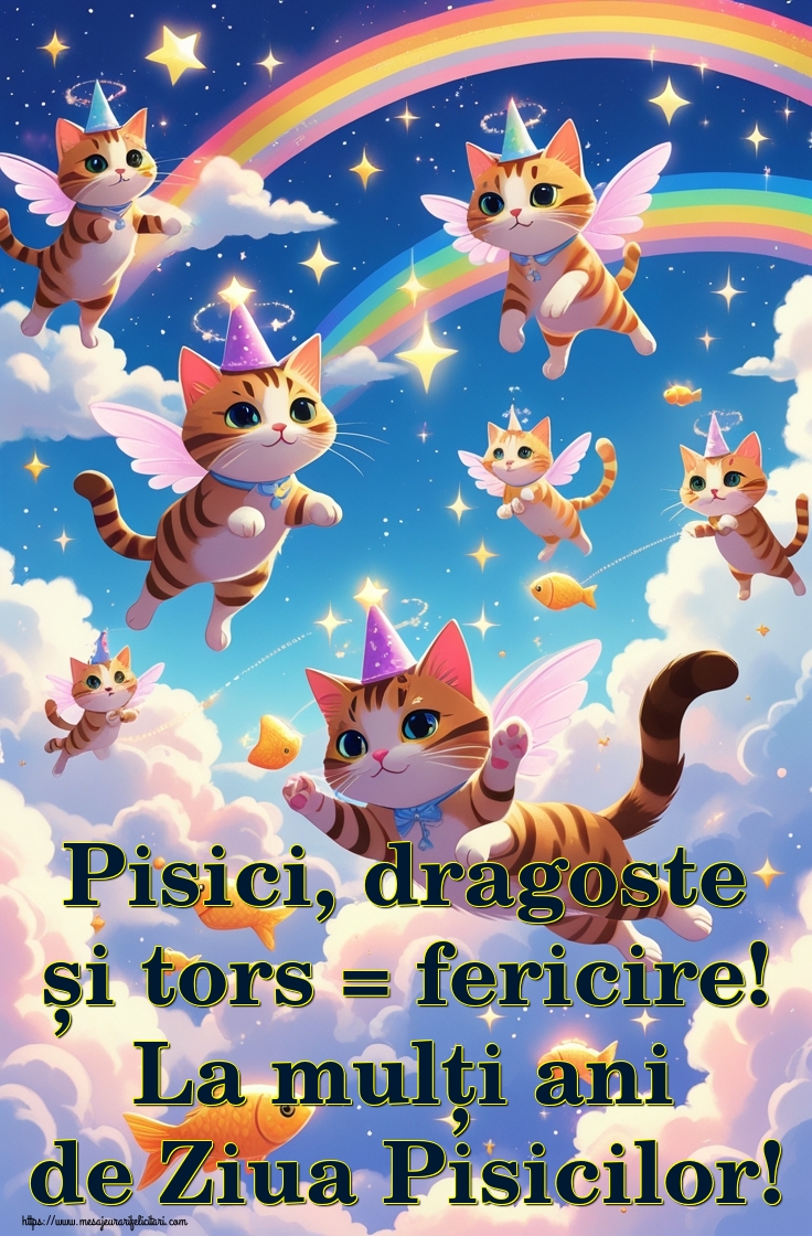 Pisici, dragoste și tors = fericire! La mulți ani de Ziua Pisicilor!