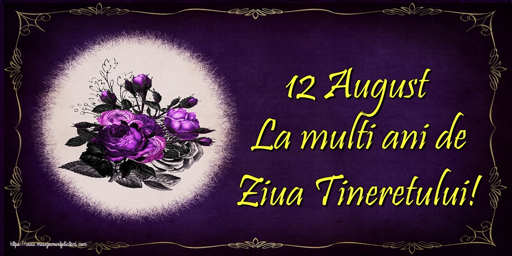 Ziua Internationala a Tineretului 12 August La multi ani de Ziua Tineretului!