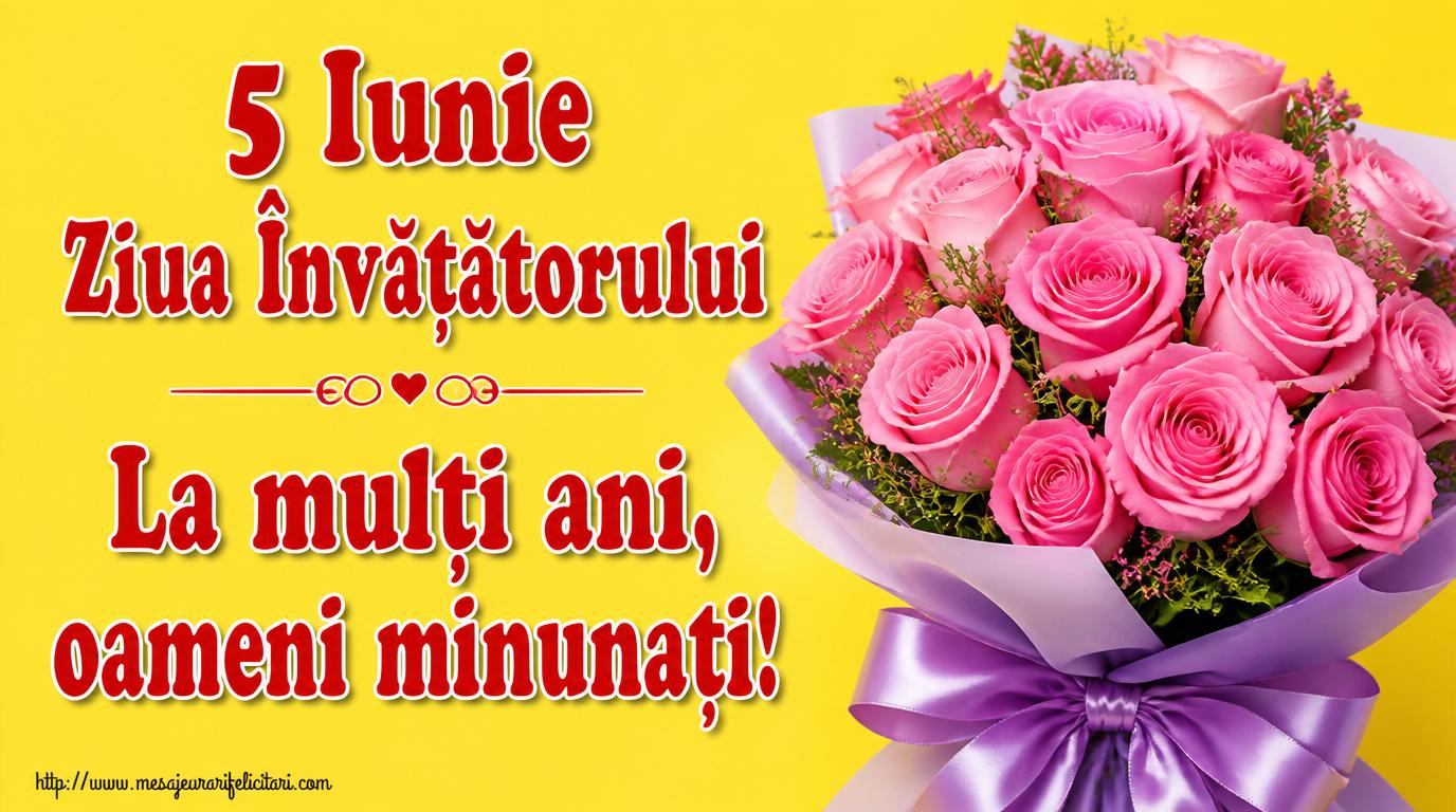 Ziua Învățătorului 5 Iunie Ziua Învățătorului La mulți ani, oameni minunați!