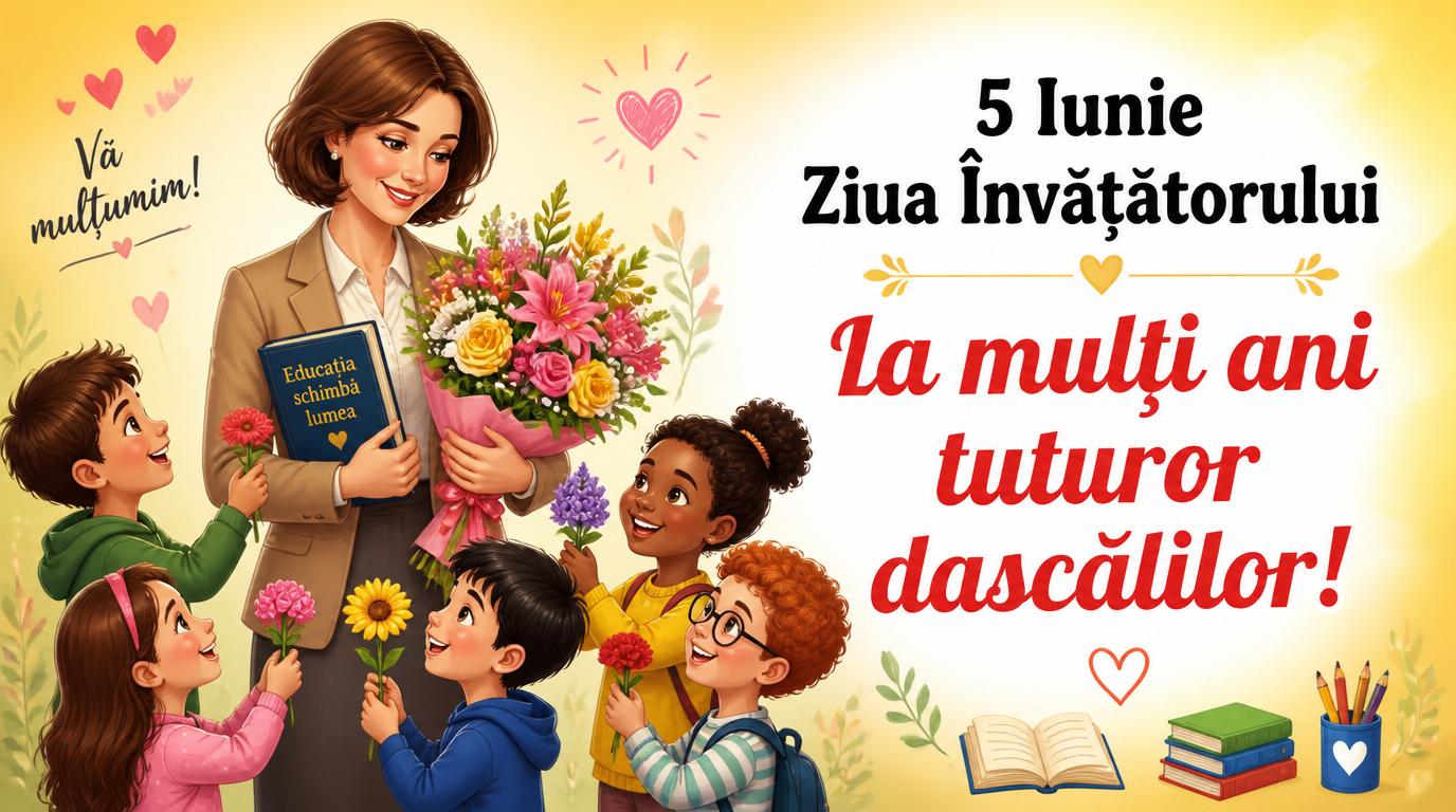 5 Iunie Ziua Învățătorului La mulţi ani tuturor dascălilor!