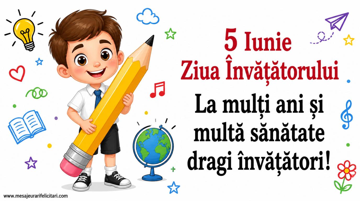 Ziua Învățătorului 5 Iunie Ziua Învățătorului La mulţi ani şi multă sănătate dragi învățători!
