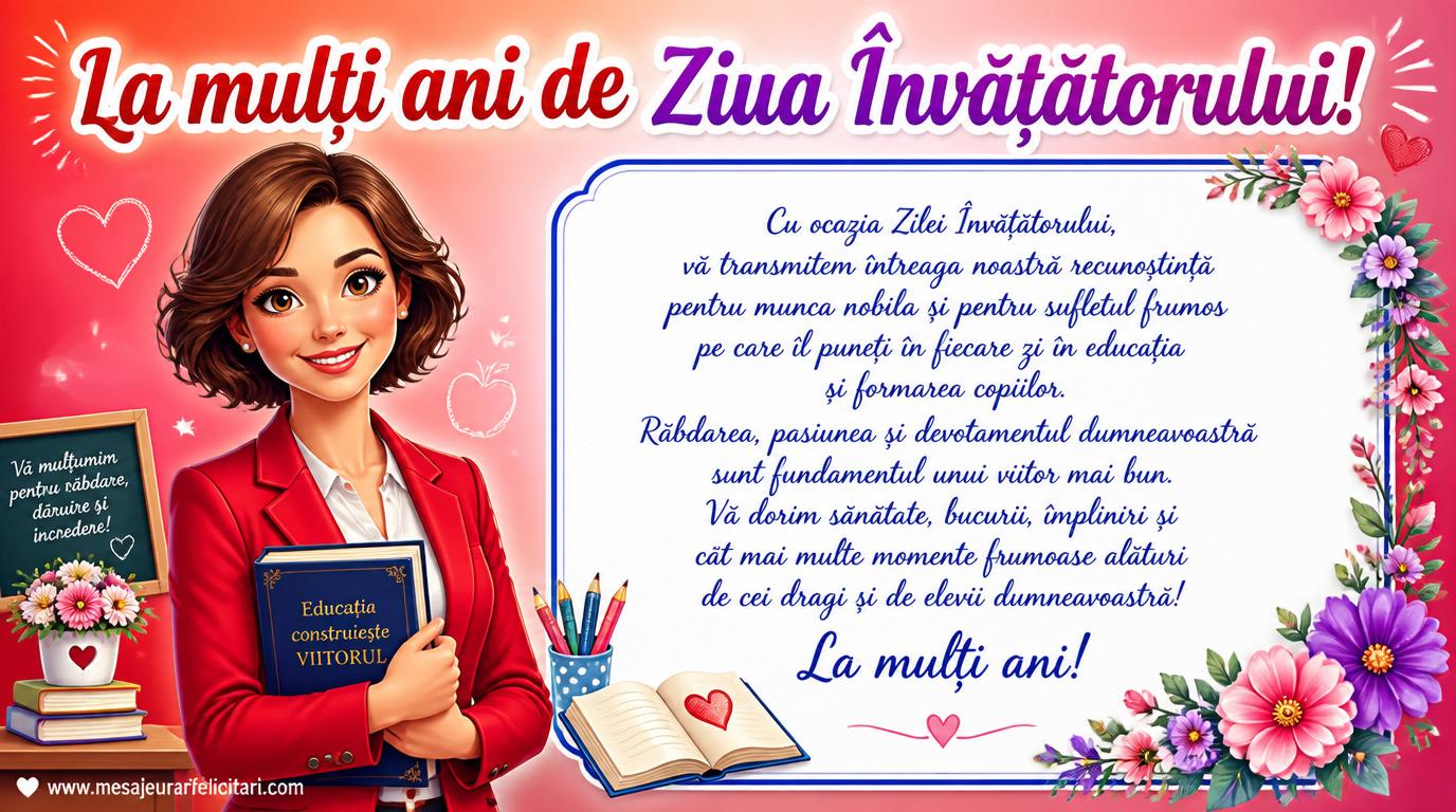 La mulți ani de Ziua Învățătorului!