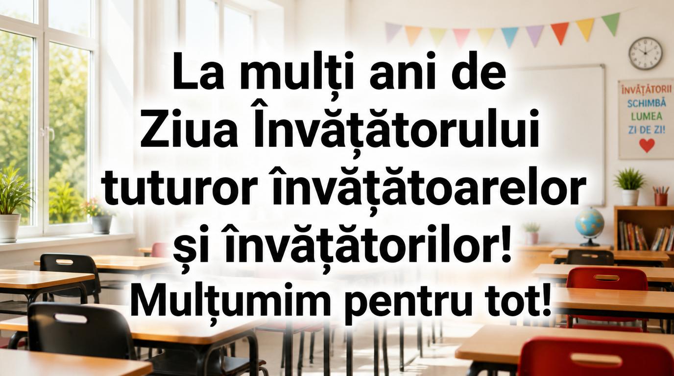 Ziua Învățătorului 5 iunie - La mulți ani de Ziua Învățătorului tuturor învățătoarelor și învățătorilor!