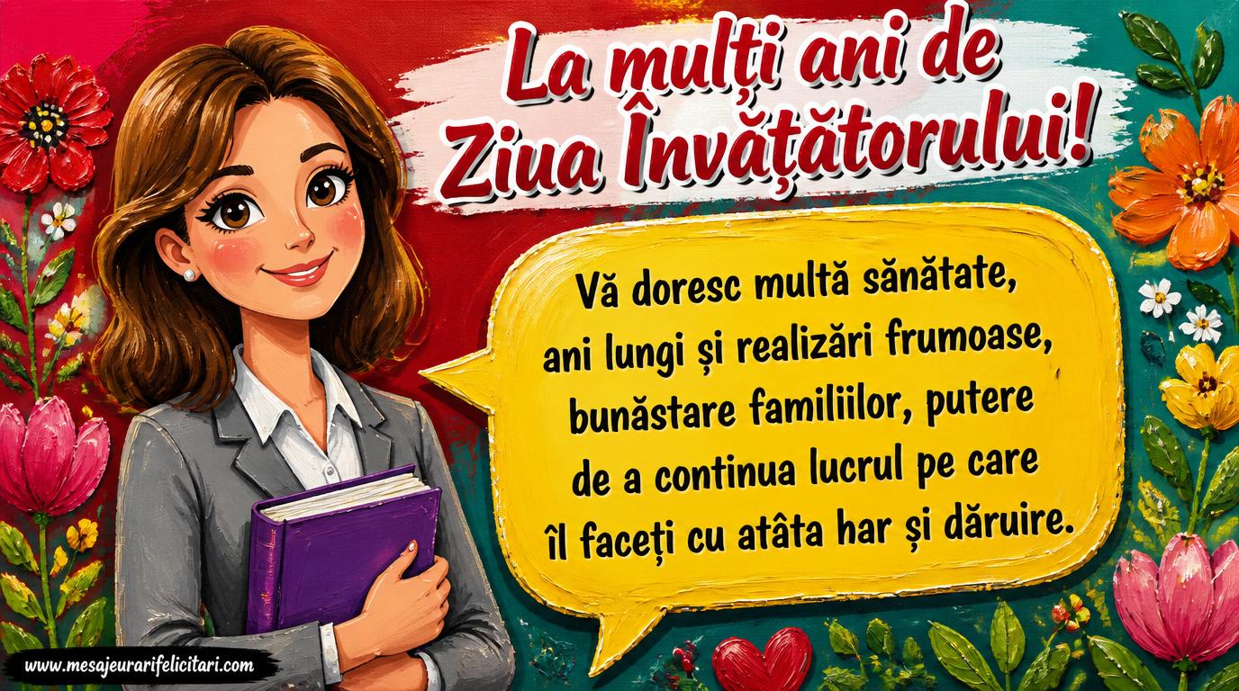 La mulți ani de Ziua Învățătorului!