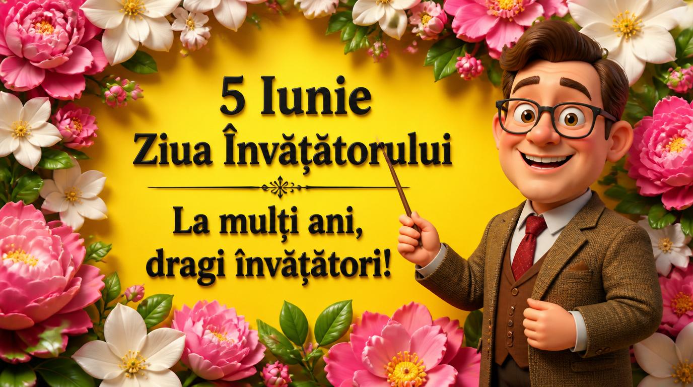 5 Iunie Ziua Învățătorului La mulţi ani, dragi învățători!