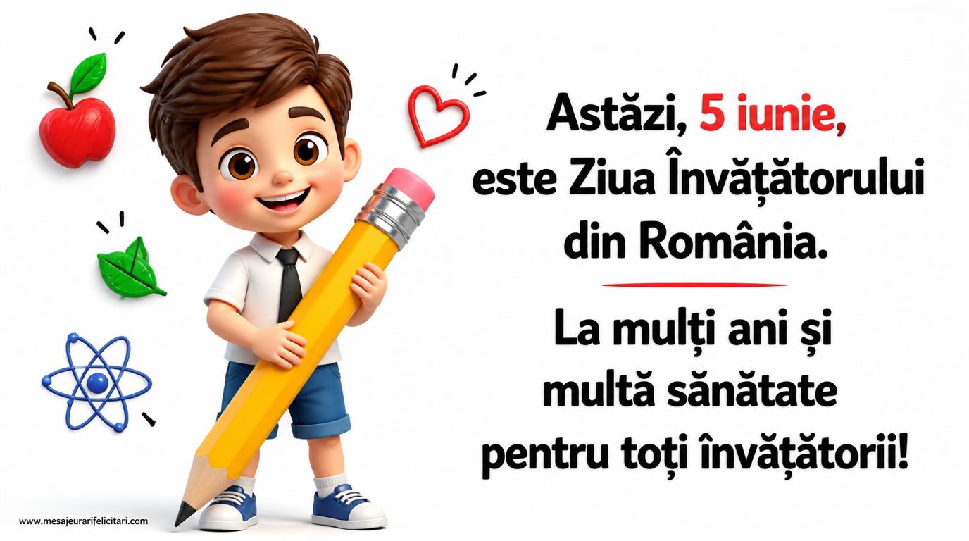 Ziua Învățătorului La mulți ani și multă sănătate pentru toți învățătorii!