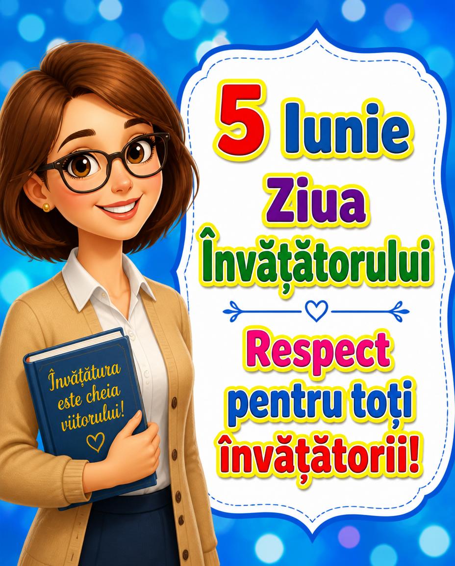 5 Iunie Ziua Învățătorului Respect pentru toți învățătorii!