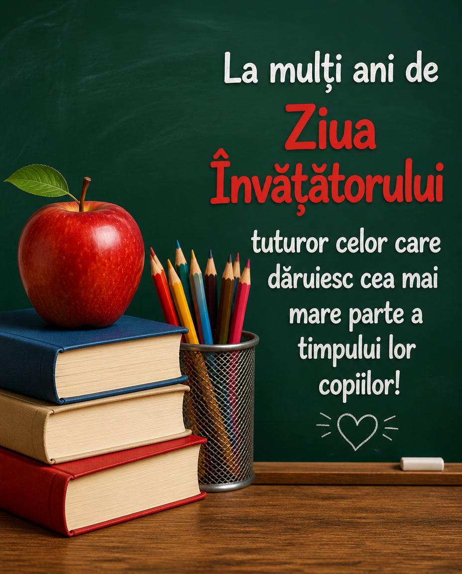 5 iunie - La mulți ani de Ziua Învățătorului!