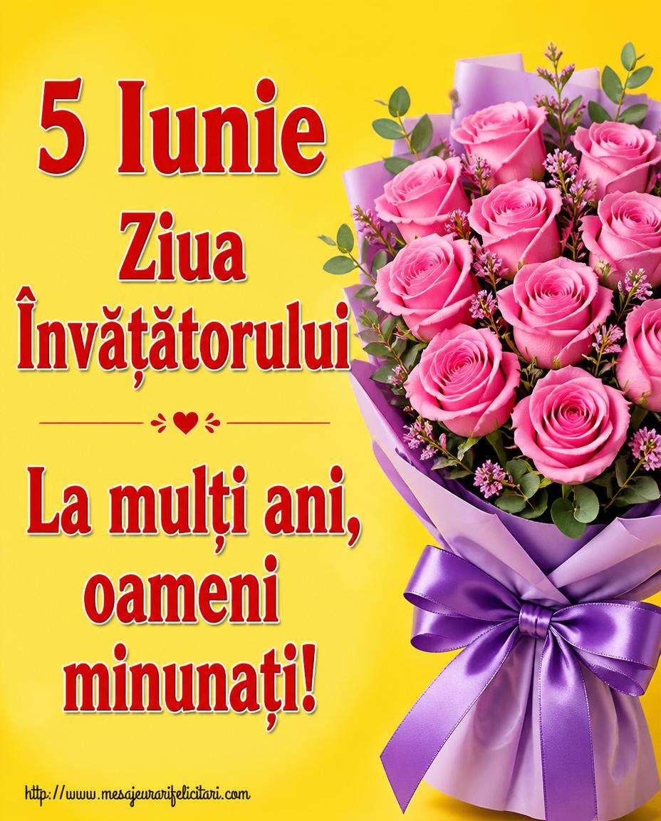5 Iunie Ziua Învățătorului La mulți ani, oameni minunați!