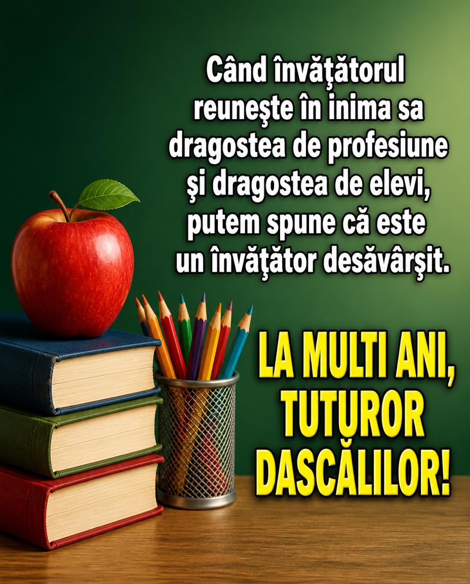 La multi ani, tuturor dascălilor!