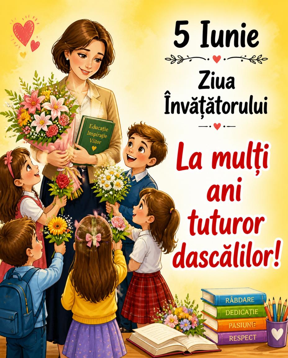 5 Iunie Ziua Învățătorului La mulţi ani tuturor dascălilor!