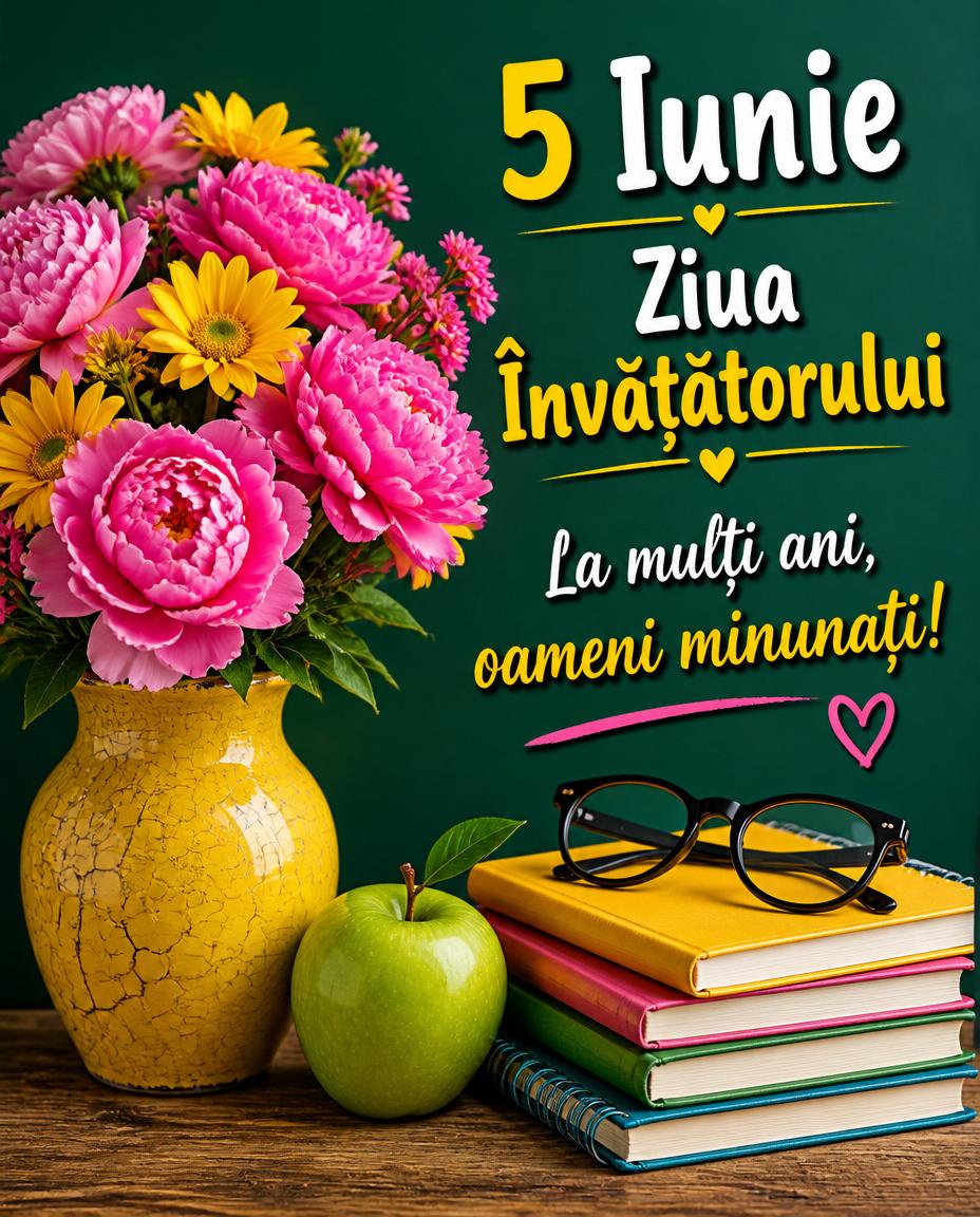 5 Iunie Ziua Învățătorului La mulți ani, oameni minunați!