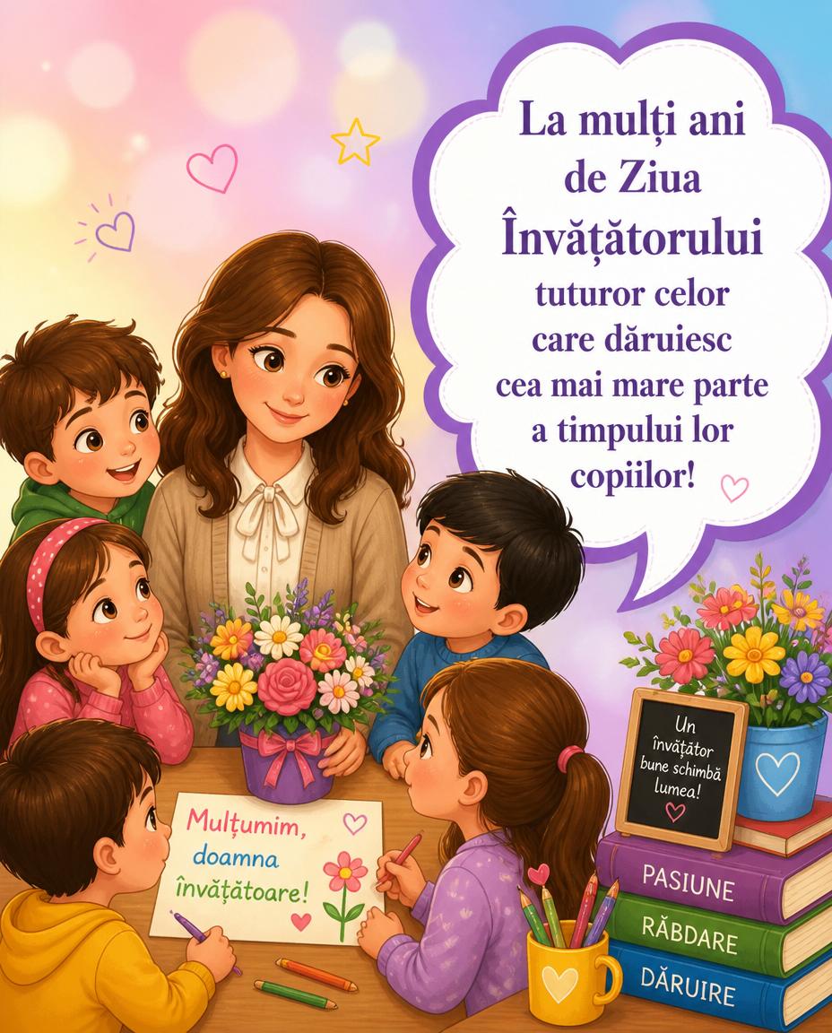 5 iunie - La mulți ani de Ziua Învățătorului!