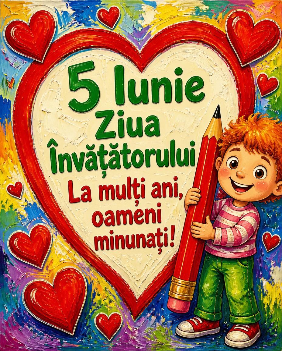 5 Iunie Ziua Învățătorului La mulți ani, oameni minunați!