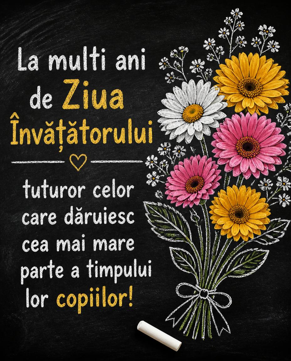5 iunie - La mulți ani de Ziua Învățătorului!