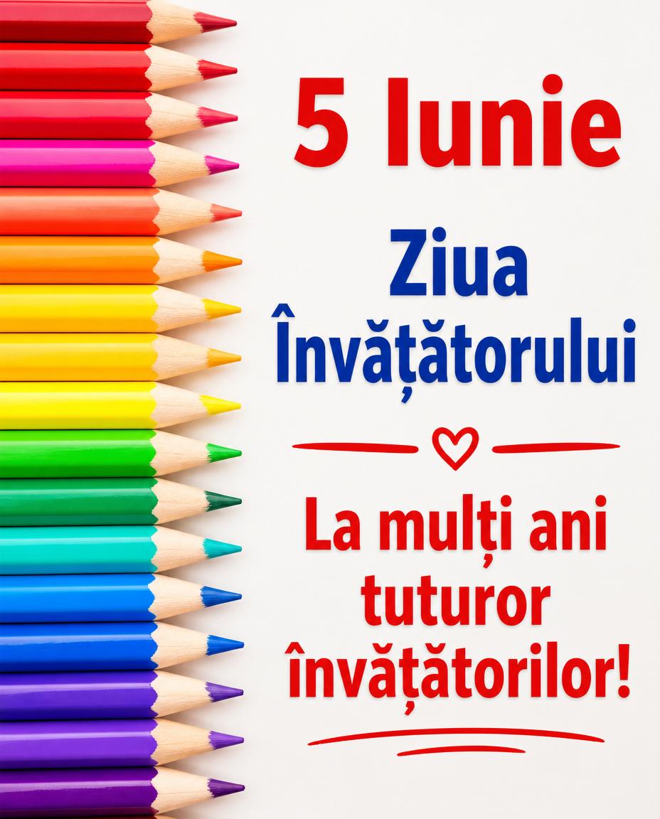 5 Iunie Ziua Învățătorului La mulţi ani tuturor învățătorilor!