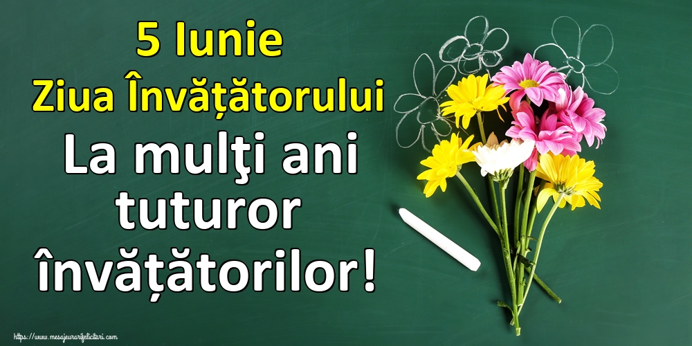 5 Iunie Ziua Învățătorului La mulţi ani tuturor învățătorilor!