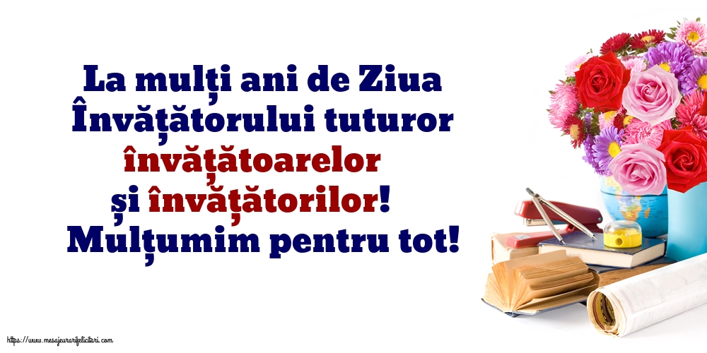 5 iunie - La mulți ani de Ziua Învățătorului tuturor învățătoarelor și învățătorilor!