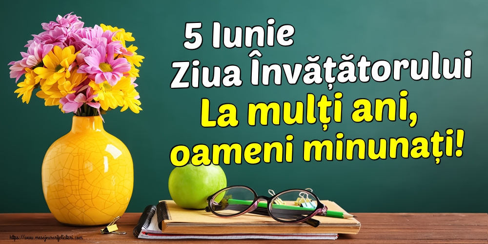 5 Iunie Ziua Învățătorului La mulți ani, oameni minunați!