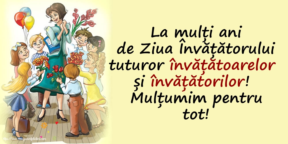 5 iunie - La mulți ani de Ziua Învățătorului tuturor învățătoarelor și învățătorilor!