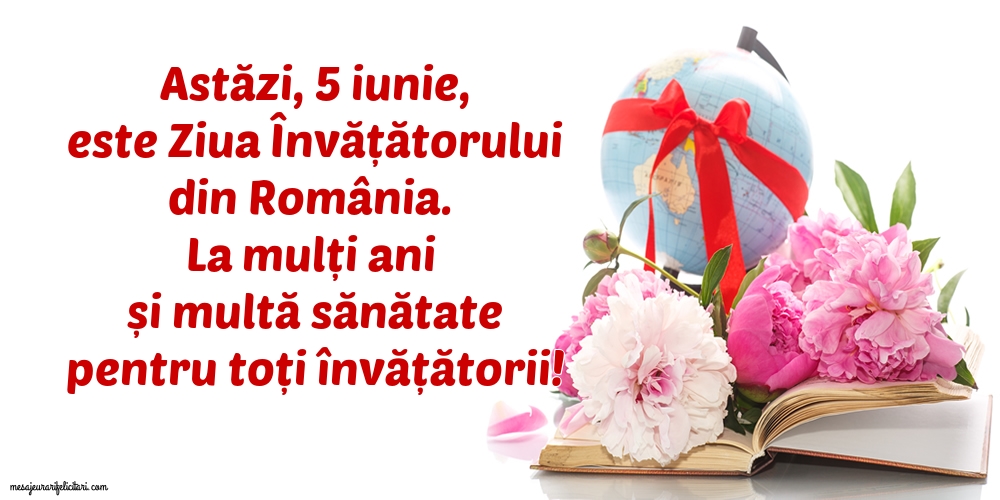 La mulți ani și multă sănătate pentru toți învățătorii!
