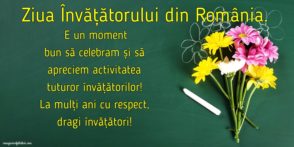 Felicitari de Ziua Învățătorului - La mulți ani cu respect, dragi învățători!