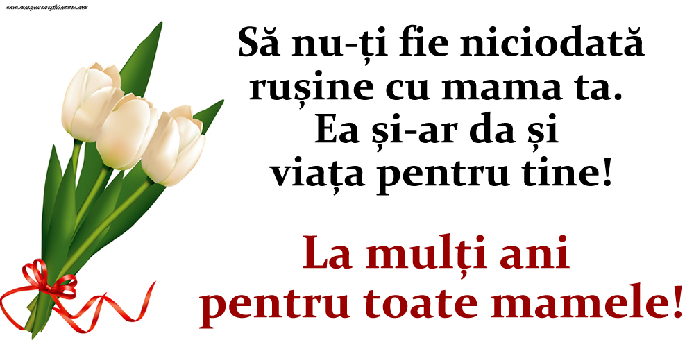 La mulți ani pentru toate mamele!