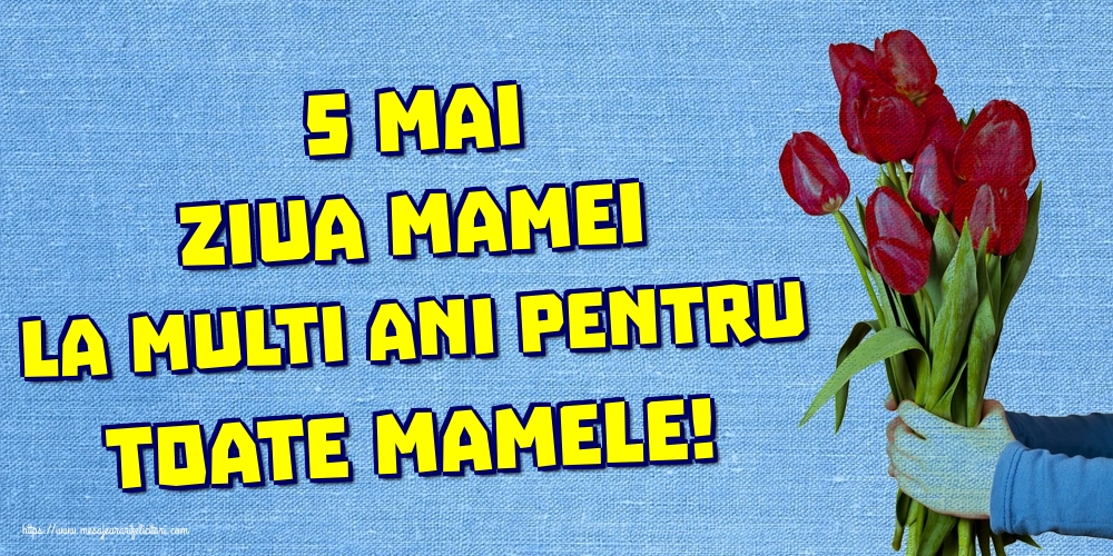 Felicitari de Ziua Mamei - 5 Mai Ziua Mamei La multi ani pentru toate mamele! - mesajeurarifelicitari.com