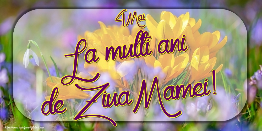 Felicitari de Ziua Mamei - 4 Mai La multi ani de Ziua Mamei! - mesajeurarifelicitari.com