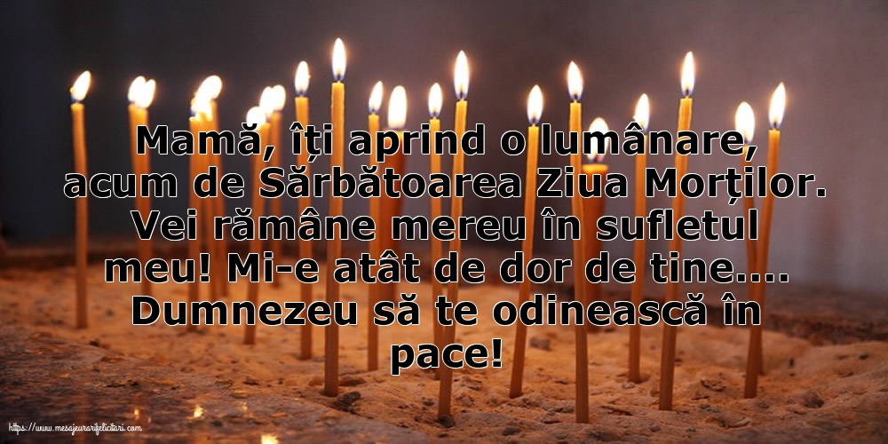 Dumnezeu să te odinească în pace!