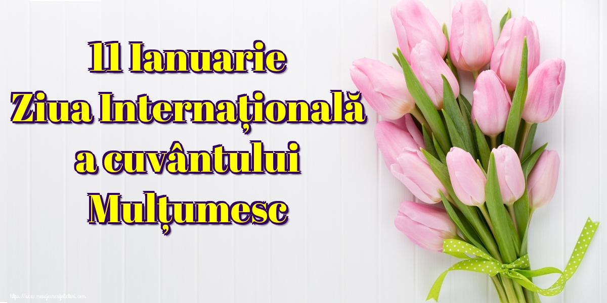 11 Ianuarie Ziua Internațională a cuvântului Mulțumesc