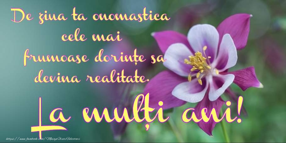 La multi ani de ziua onomastica!