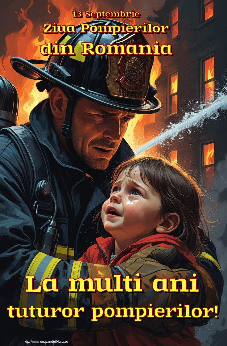 13 Septembrie Ziua Pompierilor din Romania La multi ani tuturor pompierilor!