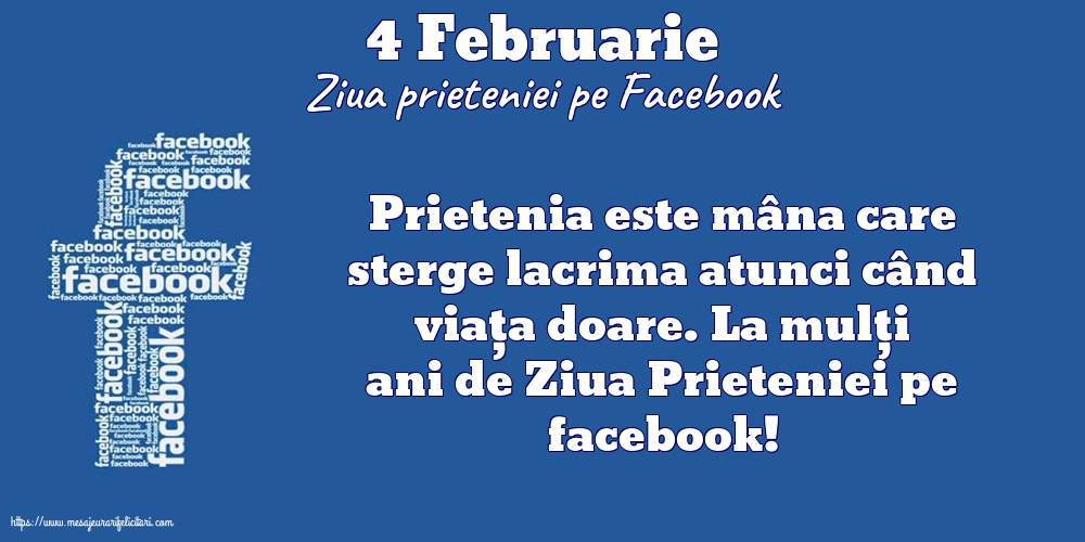 Ziua Prieteniei pe Facebook 4 Februarie - Ziua prieteniei pe Facebook