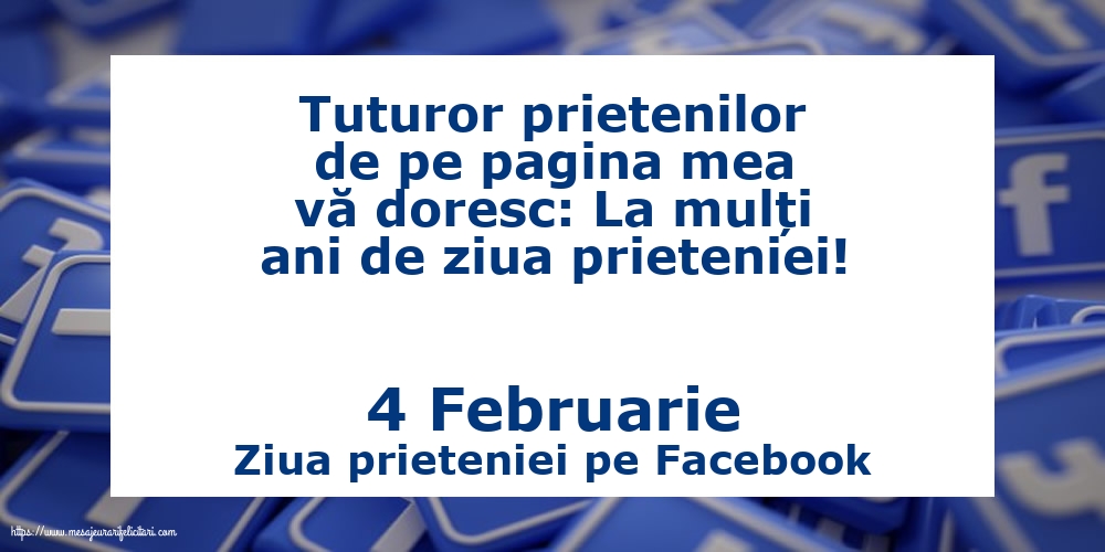 Ziua Prieteniei pe Facebook 4 Februarie - Ziua prieteniei pe Facebook