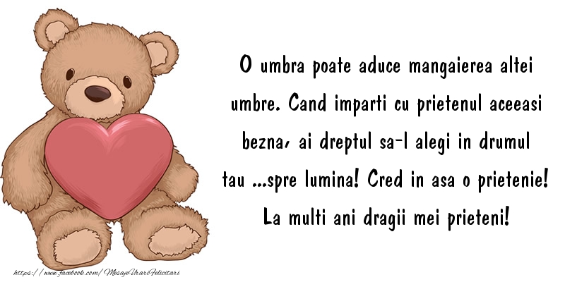 Cred in asa o prietenie! La multi ani dragii mei prieteni!