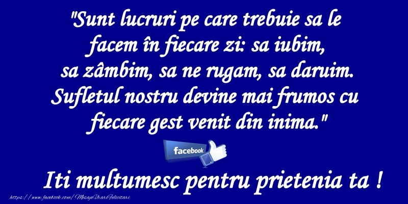 La multi ani de ziua prieteniei facebook!
