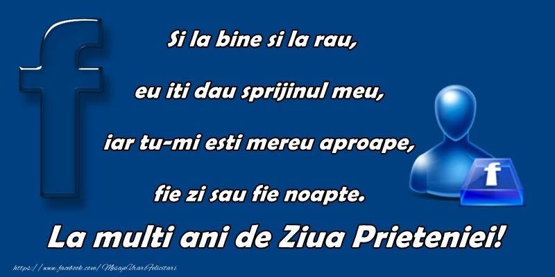 La multi ani de ziua prieteniei facebook!