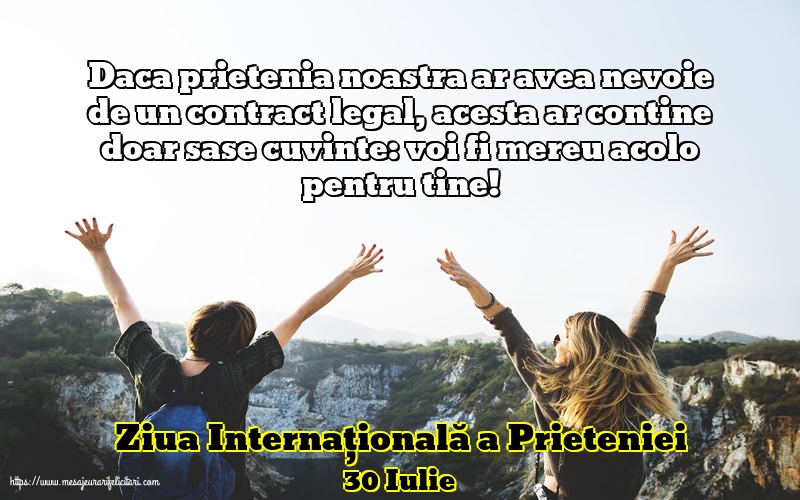 Felicitari de Ziua Internationala a Prieteniei - 30 Iulie - Ziua Internațională a Prieteniei - mesajeurarifelicitari.com