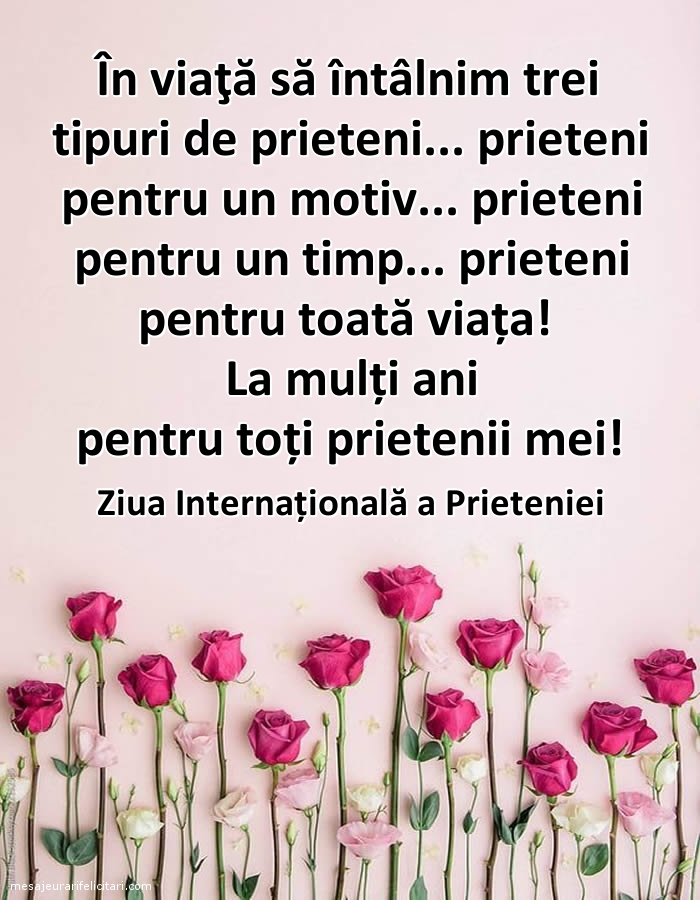 Felicitari de Ziua Internationala a Prieteniei - Ziua Internațională a Prieteniei - mesajeurarifelicitari.com