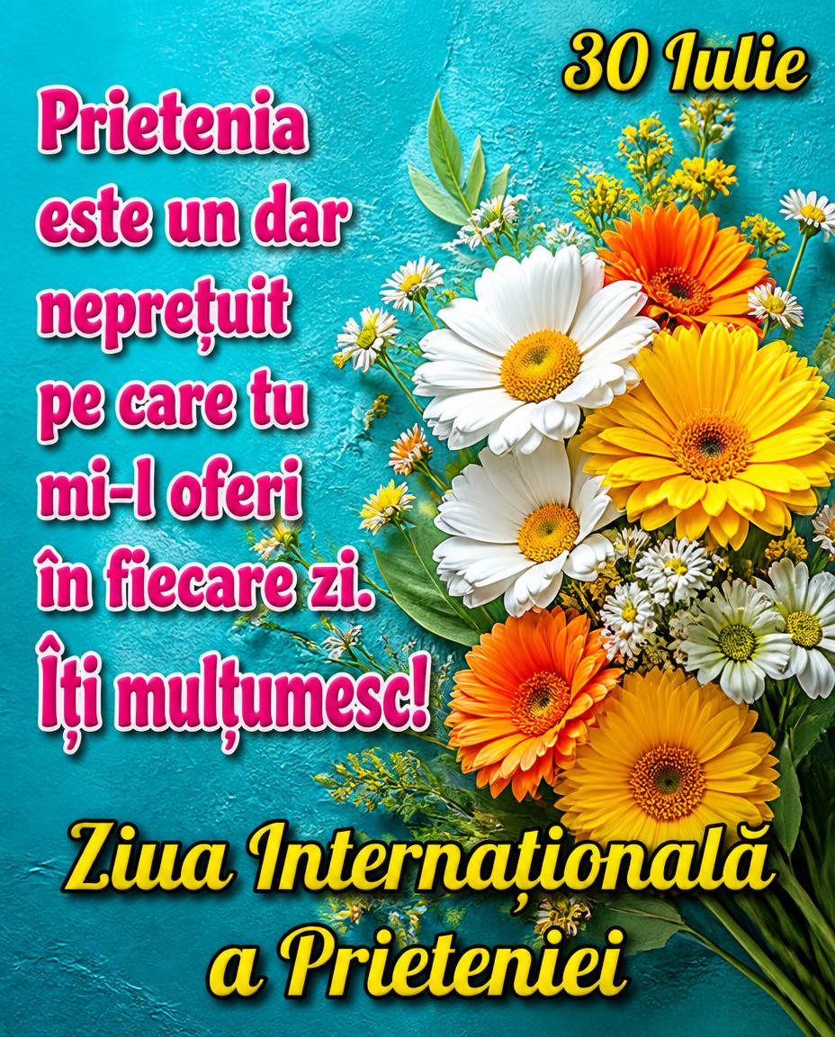 30 Iulie - Ziua Internațională a Prieteniei