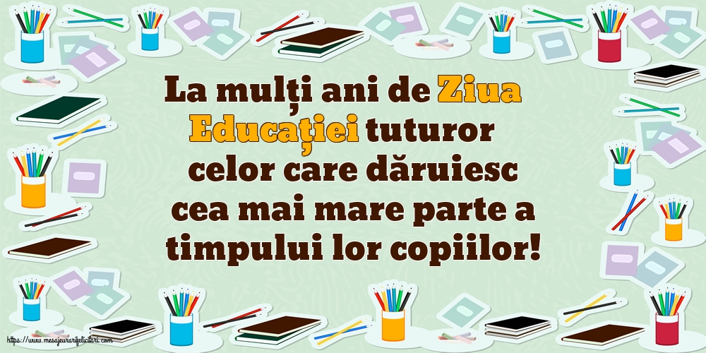Ziua Profesorului 5 Octombrie - Ziua Mondială a Educaţiei