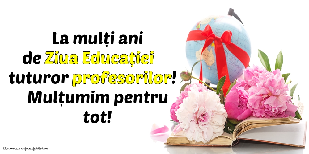 La mulți ani de Ziua Educației tuturor profesorilor!