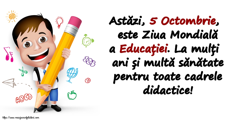 Ziua Profesorului La mulți ani și multă sănătate pentru toate cadrele didactice!