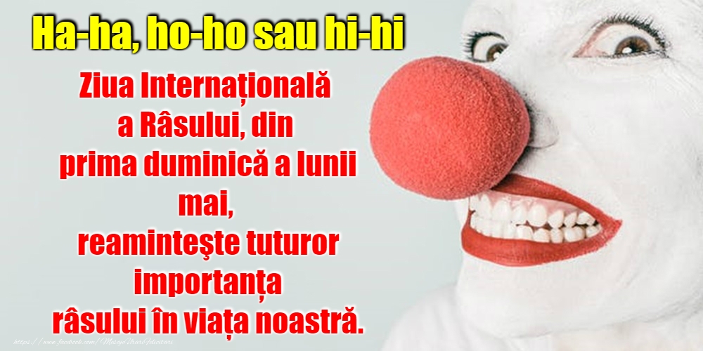 Felicitari de Ziua Râsului - Ziua Mondială a Râsului - mesajeurarifelicitari.com