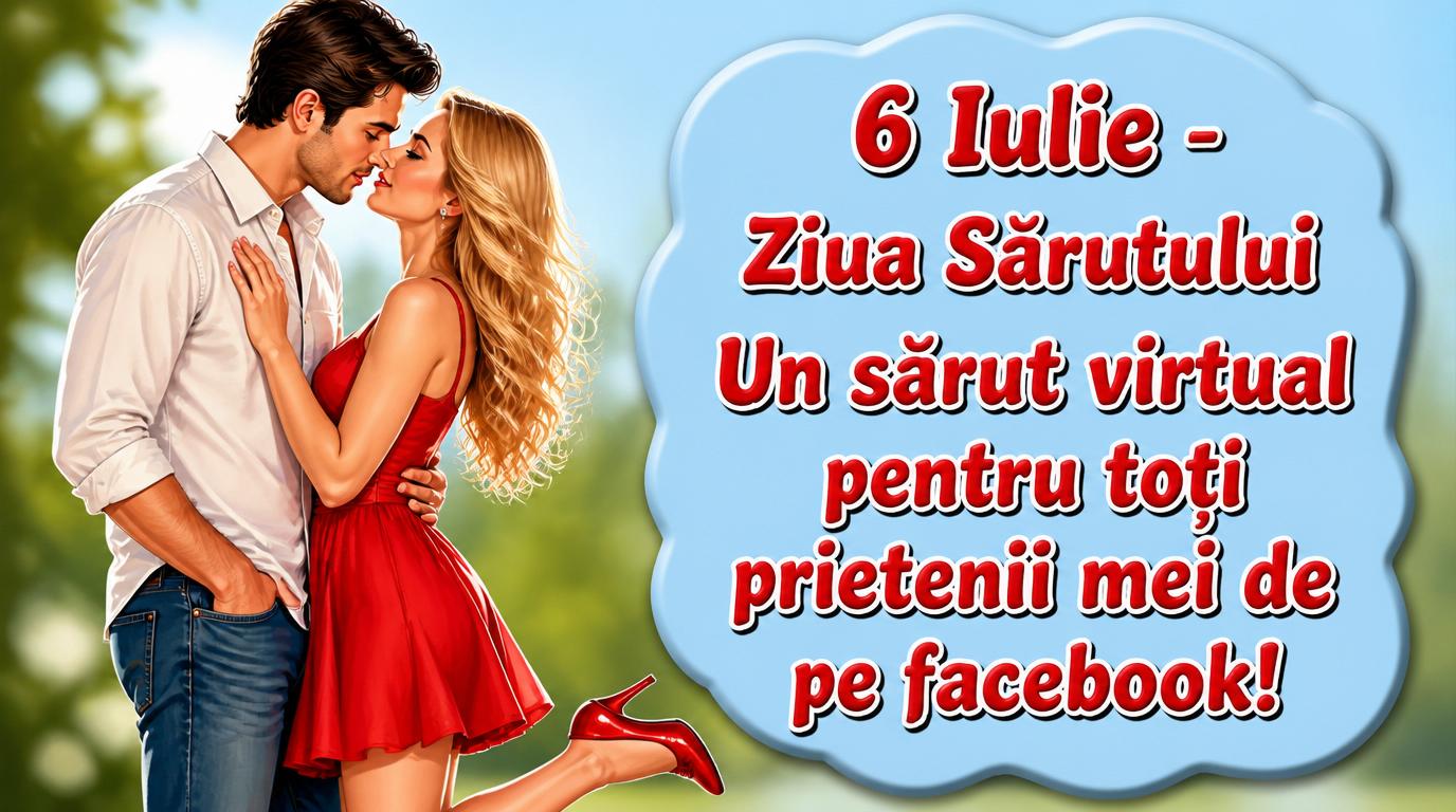 6 Iulie - Ziua Sărutului Un sărut virtual pentru toți prietenii mei de pe facebook!
