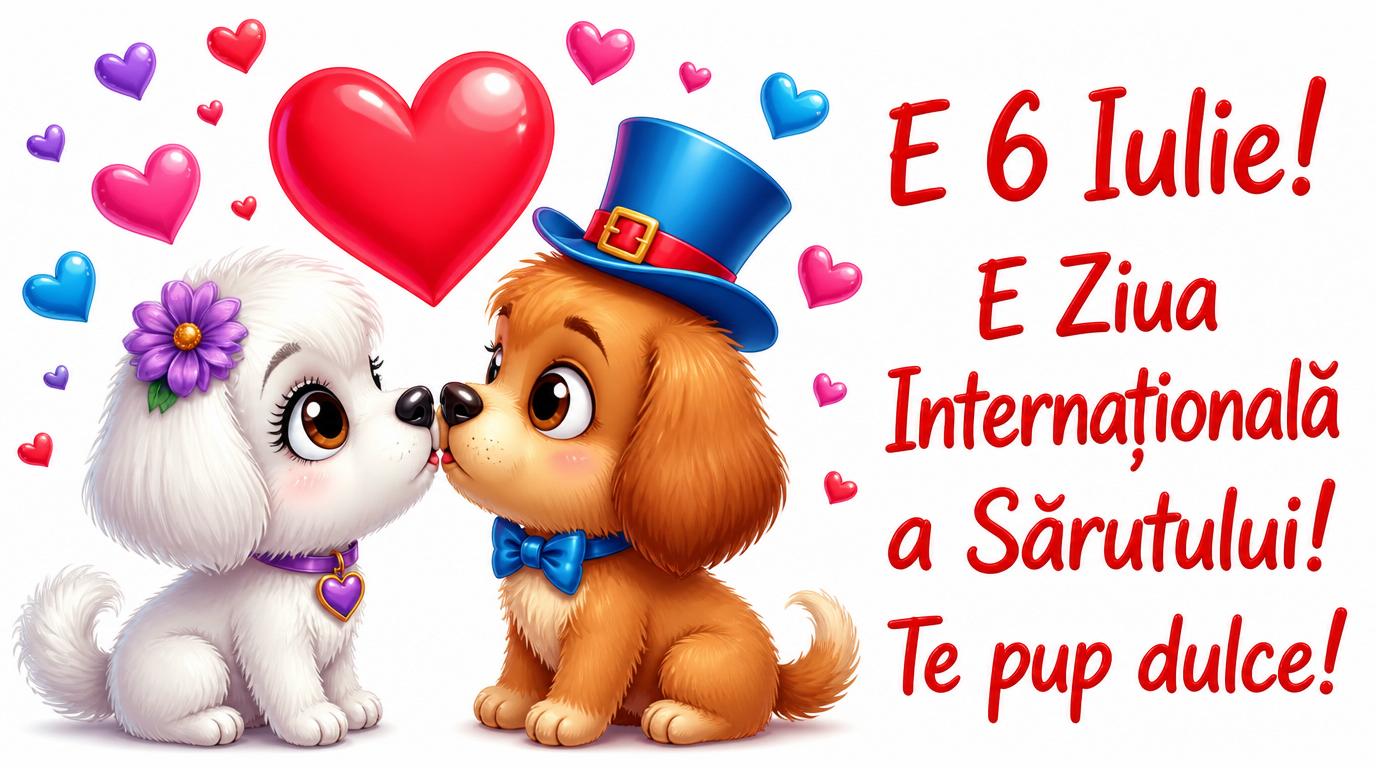 E 6 Iulie! E Ziua Internațională a Sărutului! Te pup dulce!