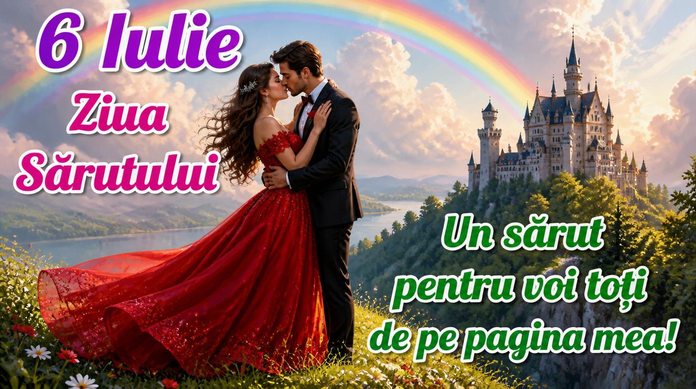 6 Iulie Ziua Sărutului Un sărut pentru voi toți de pe pagina mea!